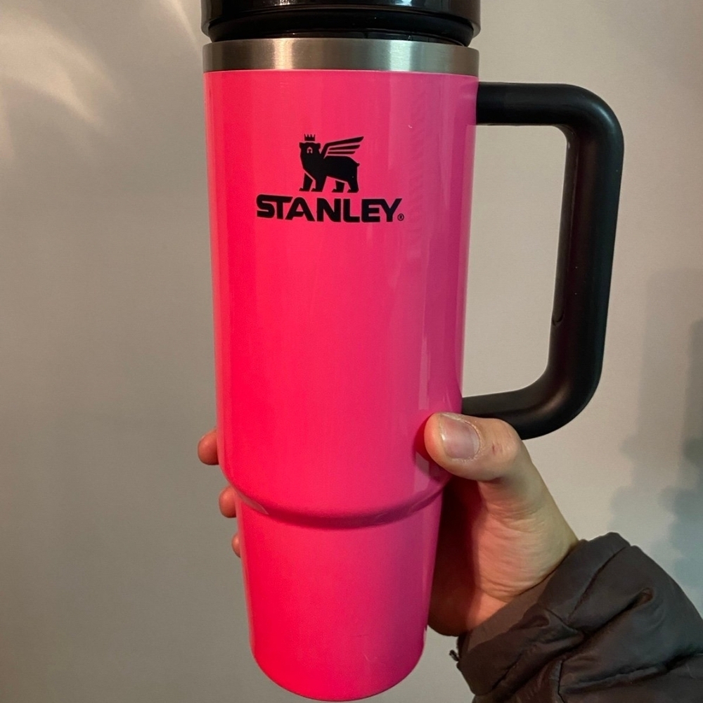 Stanley Pink Travel Mug with Handle